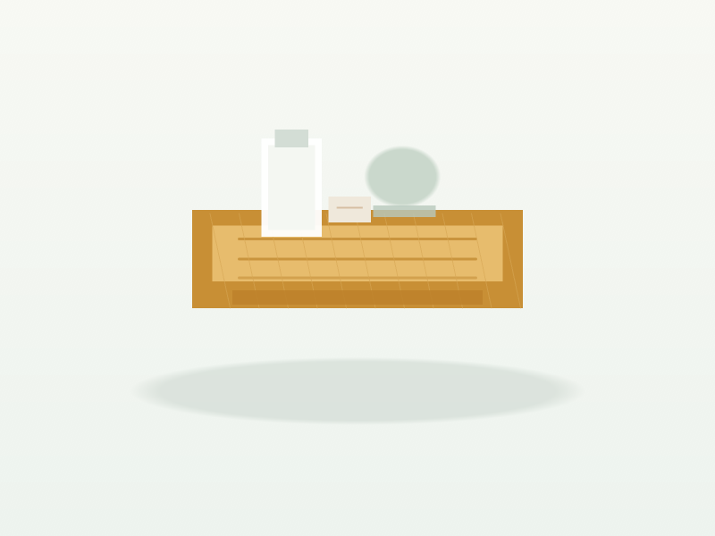 Bamboo bathroom vanity tray for countertop organization